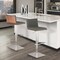 Armen Living Cafe Adjustable Height Swivel Gray Faux Leather and Walnut Wood Bar Stool LCCASWBAGRB201 - alternate 2